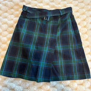 Talbots Vintage Plaid A-Line Skort with Belt